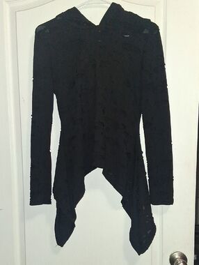 Killstar Black Distressed Hooded Tunic